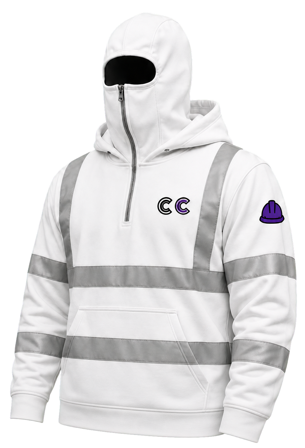 Crohn's Crew white workwear hoodie
